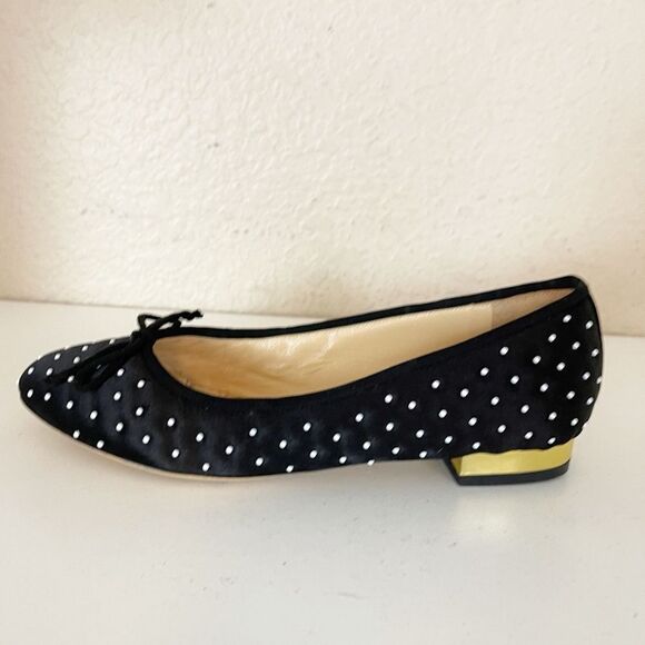 CHARLOTTE OLYMPIA BALLET FLATS black and white polka dots 37 - Picture 7 of 14